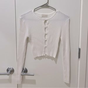 Urban Outfitters white crop cardigan